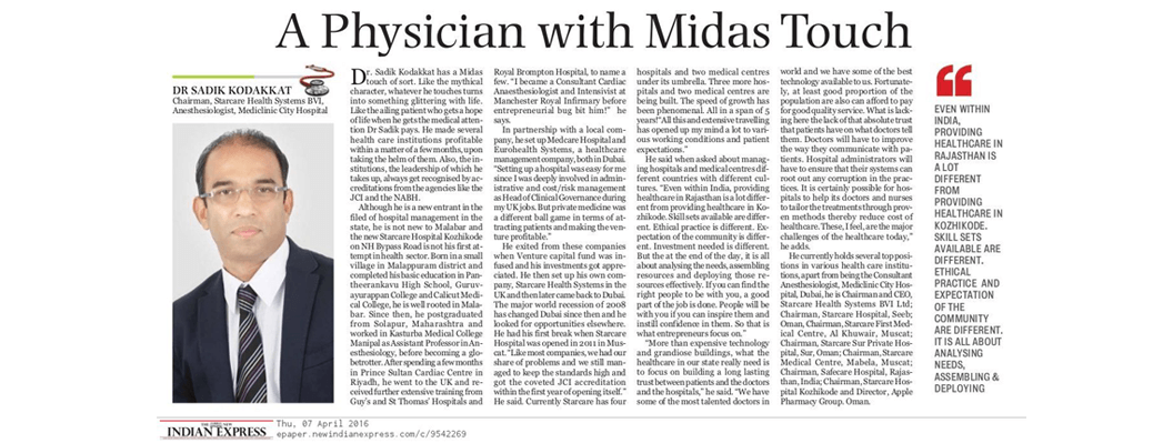 Physician with Midas Touch